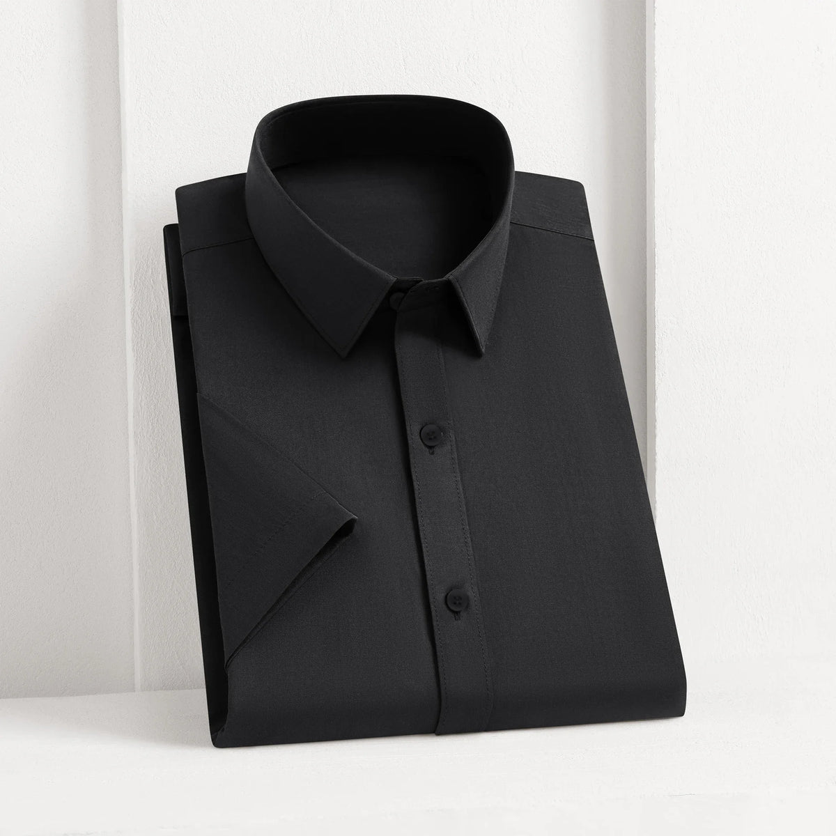 Neues Herren-Business-Casual-Hemd mit kurzen Ärmeln, einfarbig, für Sommermode, ohne Bügeln, bequemes und vielseitiges Oberteil