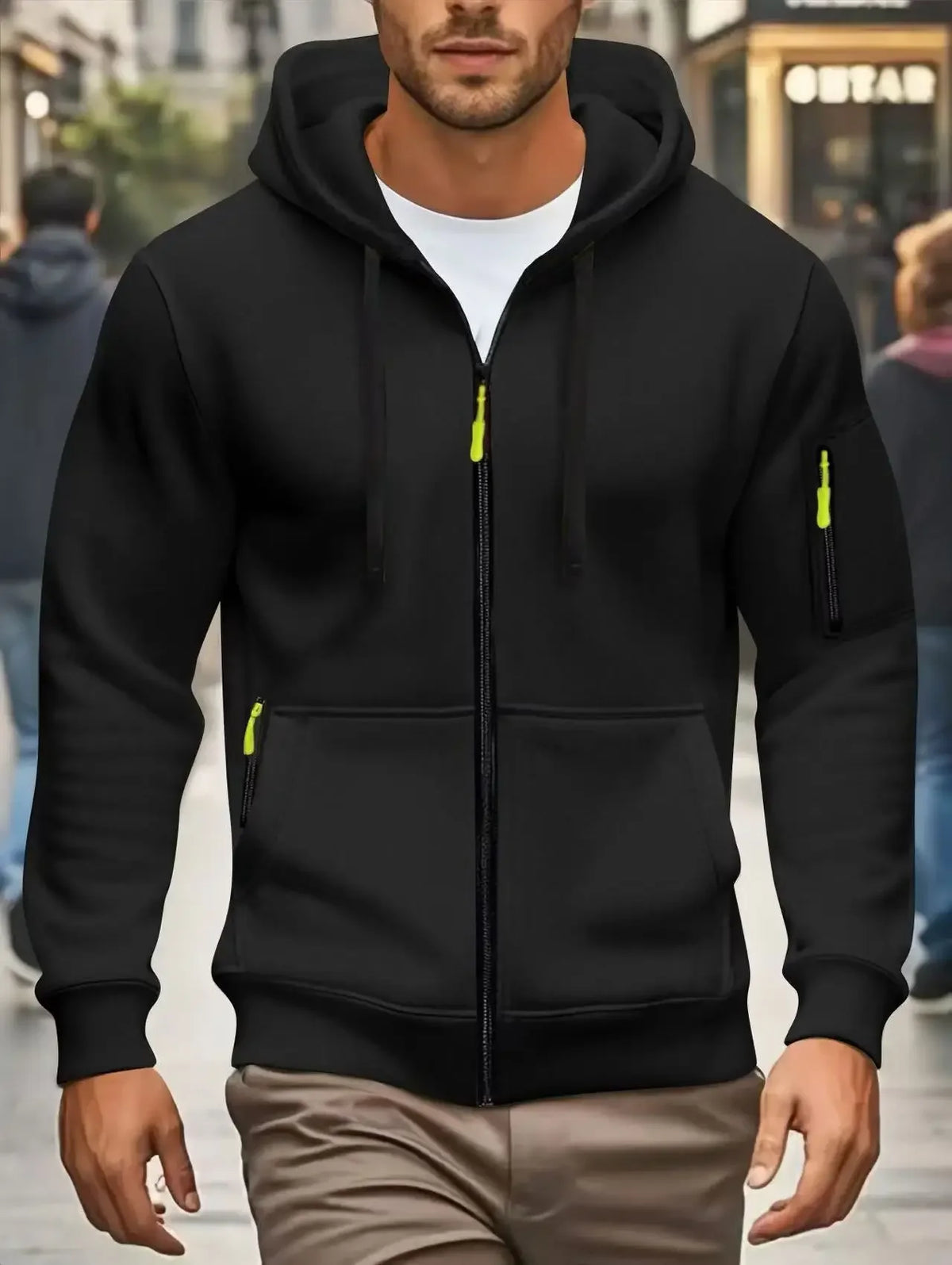 Männer Herbst Winter Neue Hoodies Langarm Sweatshirt Zipper Design Mit Kapuze Sweatshirt für Männer Sportswear Slim Fit Casual Jacke