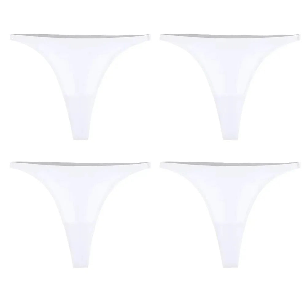1/3/4 Stück Set Sexy Höschen Nahtlose Unterwäsche für Frauen Eisseide Strings Dünner Bund Tanga Höschen Damen