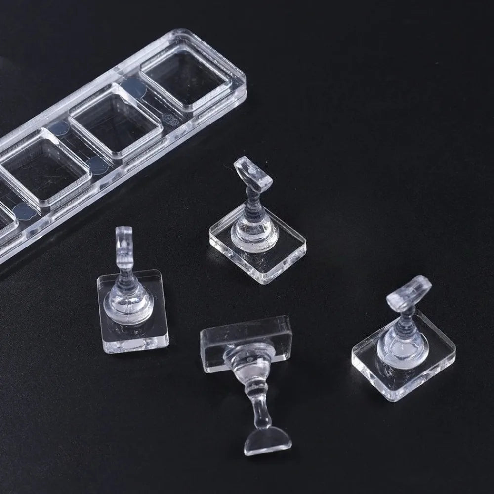 1 Set Nicht-Magnetischer Nagel-Präsentationsständer Acryl-Nagelständer Tipphalter Nagel-Übungsständer Fingernagel DIY Maniküre-Ständer Werkzeuge