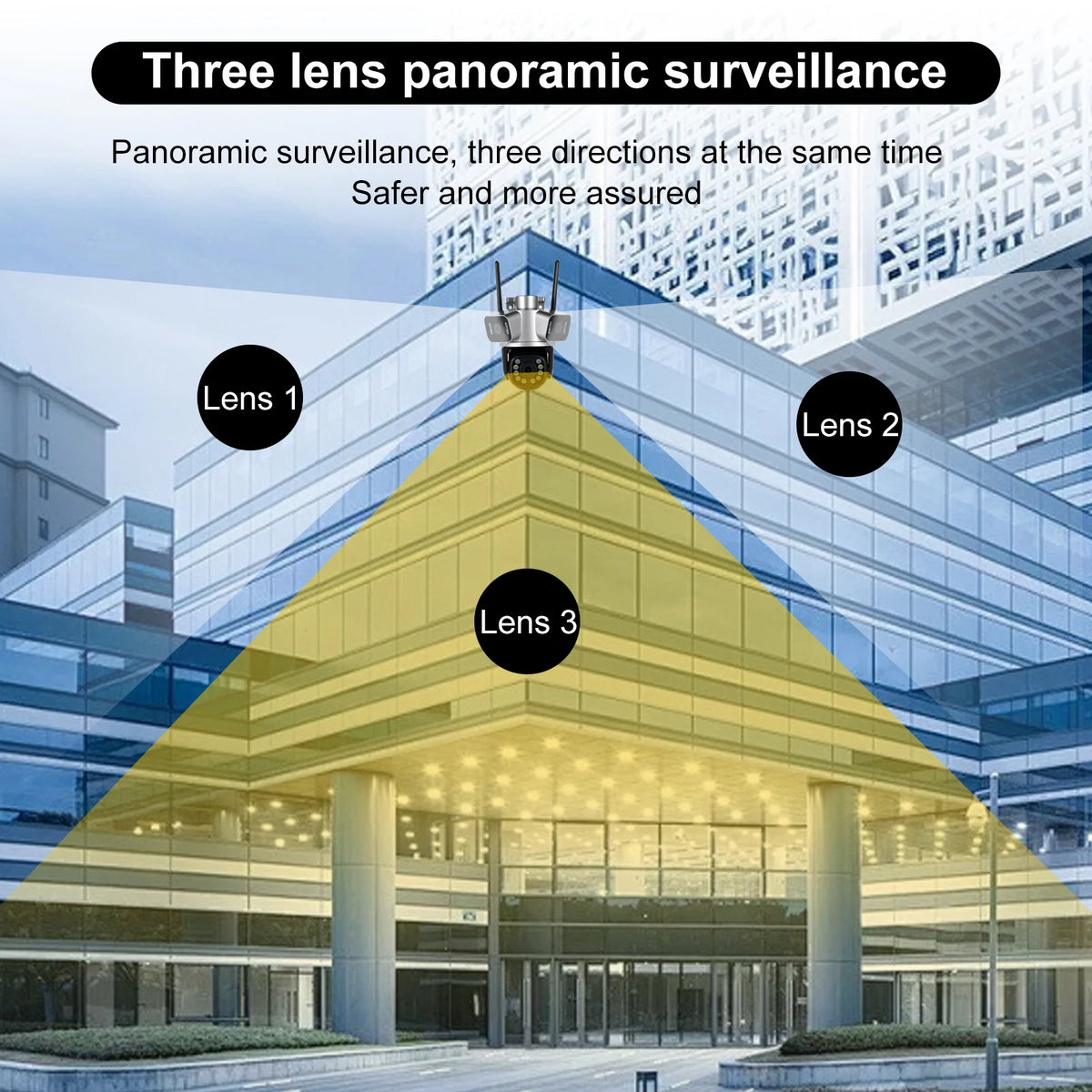 12mp 6k hd wifi ip kamera outdoor 3 objektiv 3 bildschirm ptz kamera auto tracking home security cctv überwachung 8mp cam