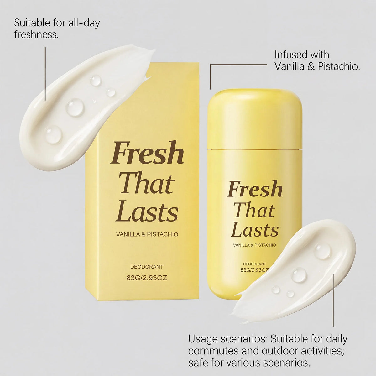 Duft-Deodorant Antitranspirant-Stick, Täglicher Achsel-Deodorant mit Langanhaltender Frischer Duftnote Reduziert Körpergeruch für Männer & Frauen