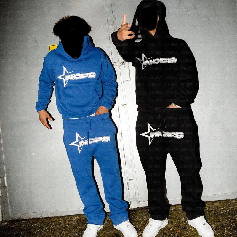 NOFS Brief Stickerei Mode Marke Lose Übergroßen Hoodie Y2K Hip-Hop Streetwear frauen Pullover Casual Top Hosen Sportswear