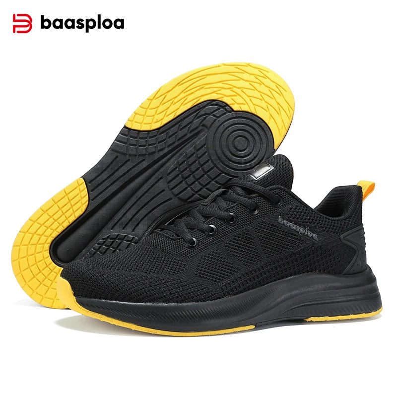 Baasploa Laufschuhe männer Neue Lässige Leichte Designer Mesh Turnschuhe Männlichen Outdoor Atmungsaktive Lace-Up Sport Wanderschuhe