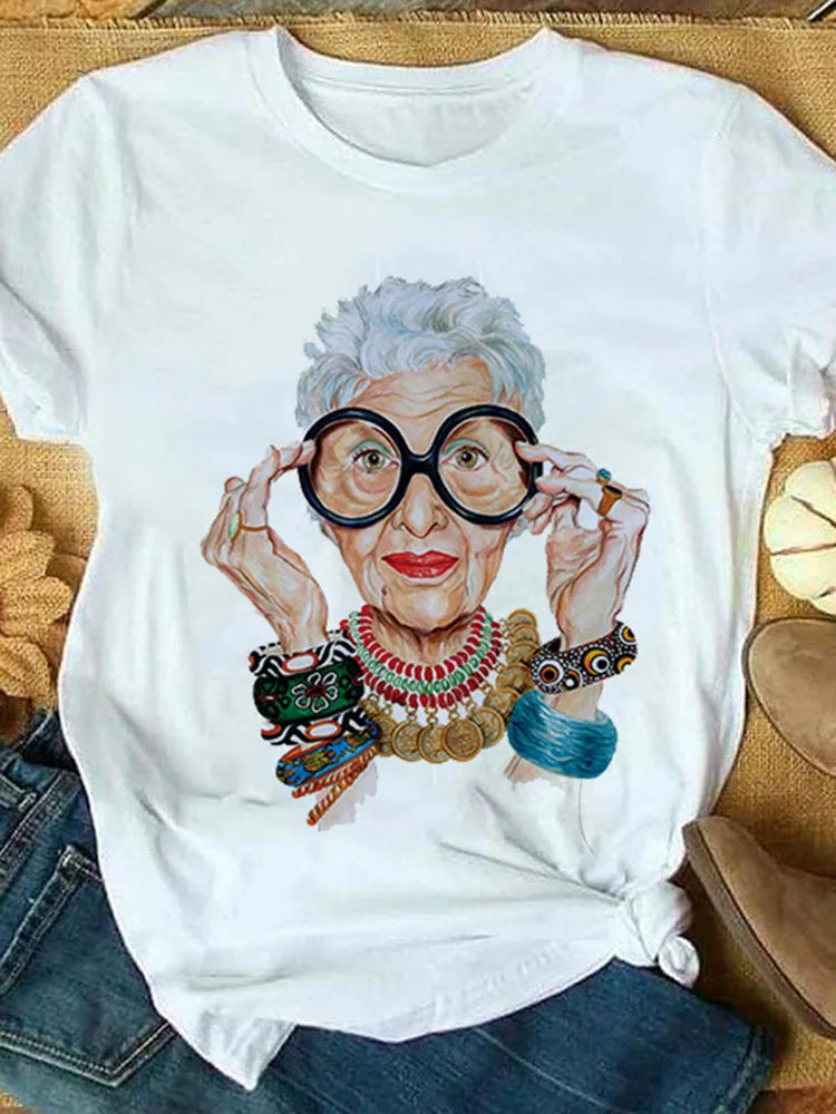 Gelbes Kurzarm-T-Shirt für Damen, lässige Damenoberteile, Harajuku-Streetwear, Sommerdruck, Drop Ship