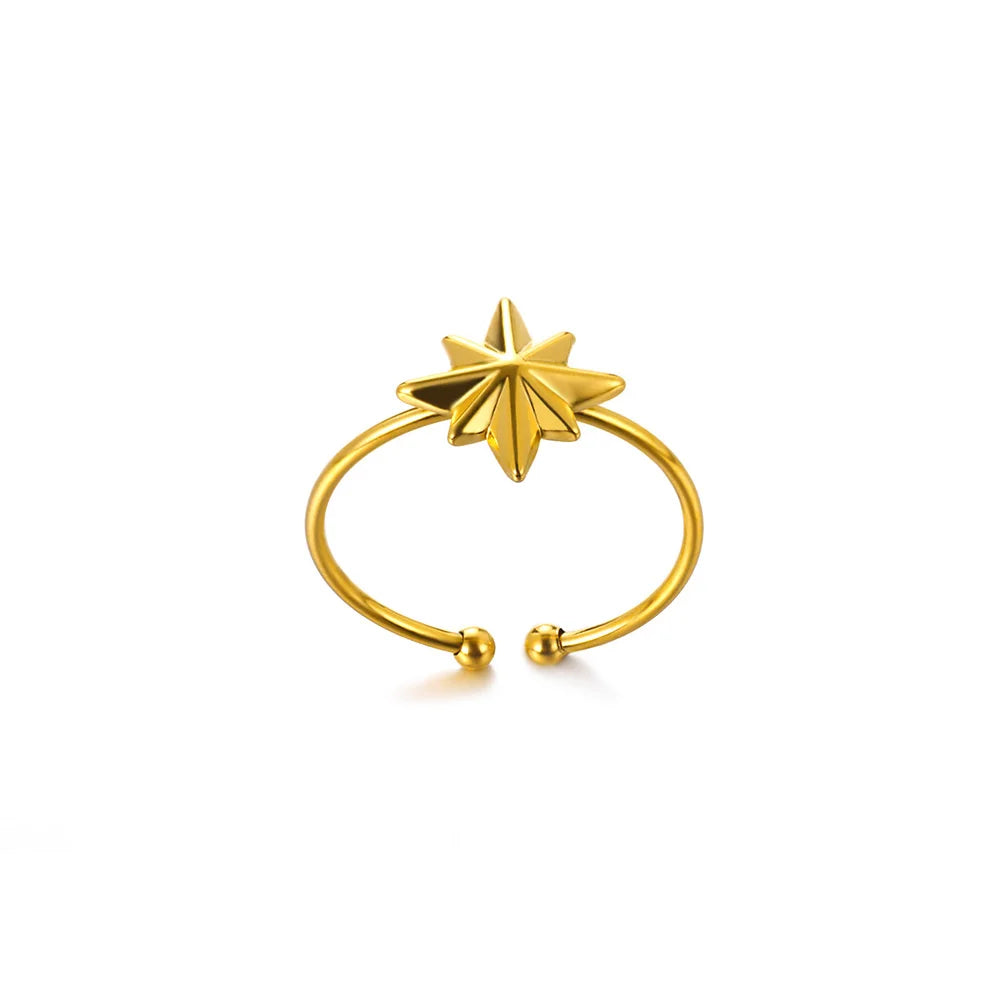 Minimalistische offene Schlangenringe aus Edelstahl, goldfarben, herzförmig, verstellbare Ringe, klassischer Partyschmuck, kostenloser Versand