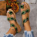 Feenhaar-Sandalen mit flachem Goldfaden und Pfauenaugenhaar, Damenschuhe, neuer Sommer mit Rock, Urlaubspullover, Strandschuhe