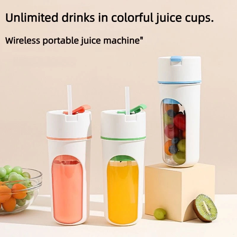400ml Großer USB-Elektrischer Entsafter-Becher Tragbarer Kabelloser Handmixer für Säfte