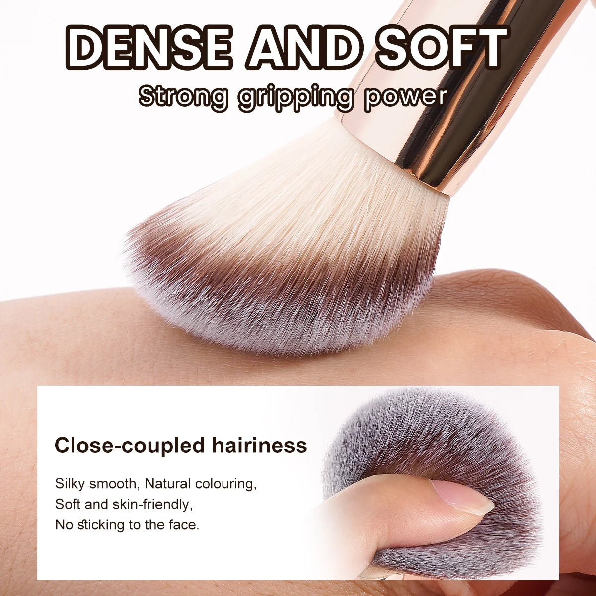 MAANGE Make-up-Pinsel-Set, 3-teilig, für Gesicht, Rouge, Kabuki, Puder, Foundation, Make-up-Pinsel für Mineral-BB-Creme, flüssiges Mischen, Beauty-Tool