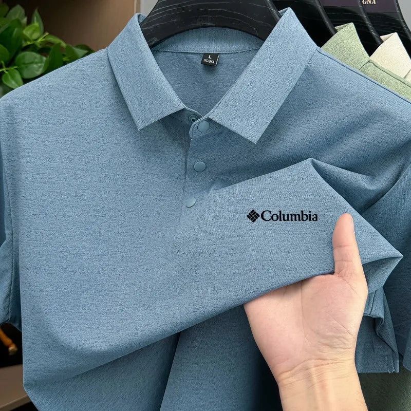 2026 Sommer Neu Herren Kurzarm-Polohemd Premium Klassisch mit Buchstabenstickerei Atmungsaktives Freizeit-Kragenoberteil