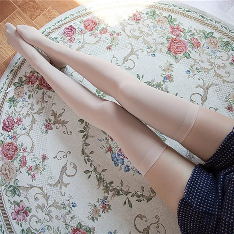 Solide Farben Gestrickte Sexy Strumpf Frauen Warme Oberschenkel Hoch Über Den Knie Socken Mode Damen Strümpfe