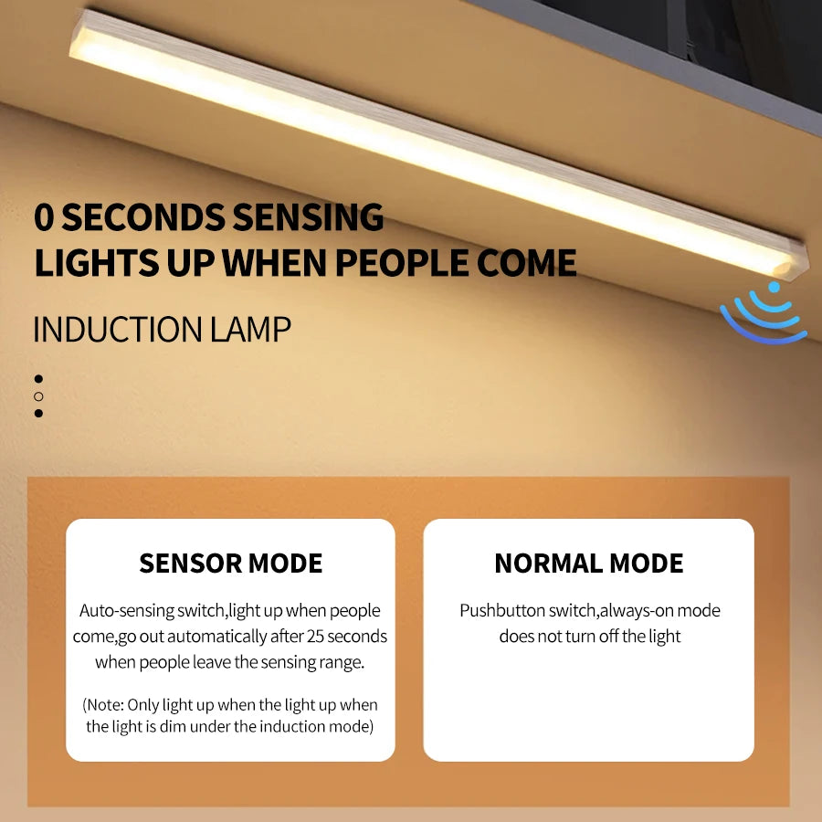 Bewegungs sensor LED Schrank Licht wiederauf ladbare Induktion Nachtlicht drahtlose tragbare Detektor Lampe Küche Treppe Hintergrund beleuchtung