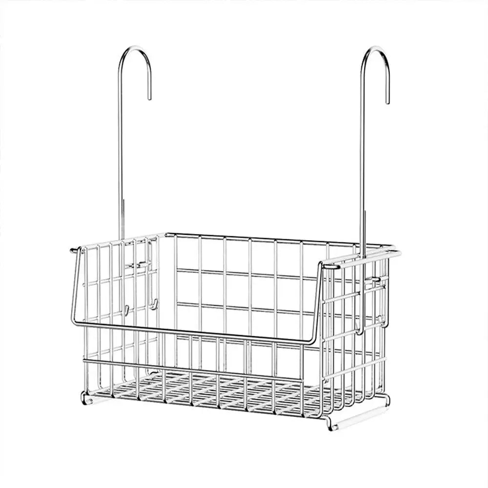 Badezimmerregal aus Edelstahl, ohne Bohren, Duschhalter, Hänge-Organizer, Hochschiene, Duschregal, Duschkorb mit Haken