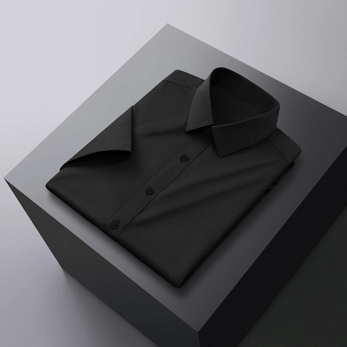 Neues Herren-Business-Casual-Hemd mit kurzen Ärmeln, einfarbig, für Sommermode, ohne Bügeln, bequemes und vielseitiges Oberteil
