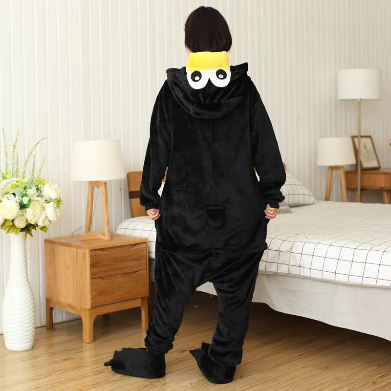 Frauen Cartoon Onesies Tier Pyjamas Kigurumi Schwarz Pinguin Onesie Für Erwachsene Langarm Pyjamas Halloween Cosplay Kostüme