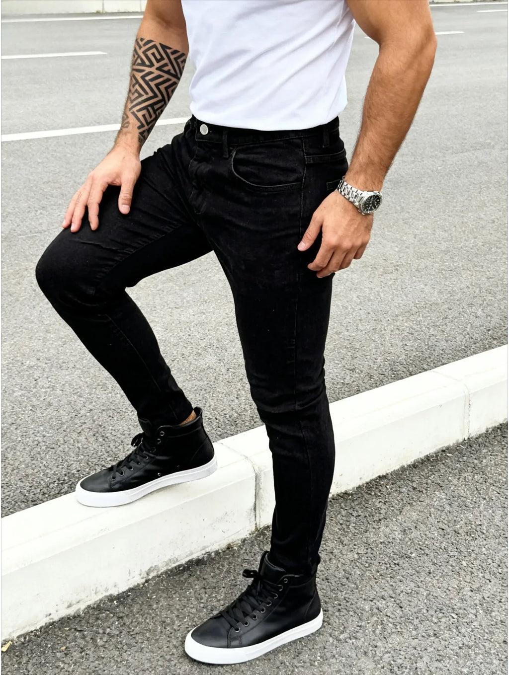 Jeans Slim Fit Herrenjeans Modisch Bequem Perfektes Geschenk für Männer Stilvoll und Trendy