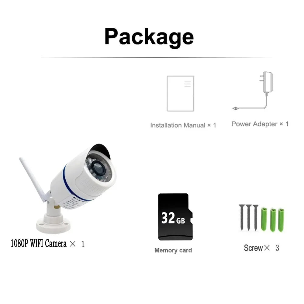 5MP 1080P IP-Kamera WLAN Außenkamera Drahtlose Überwachungskamera mit Audio für Zuhause IPCam Onvif P2P SD-Kartensteckplatz