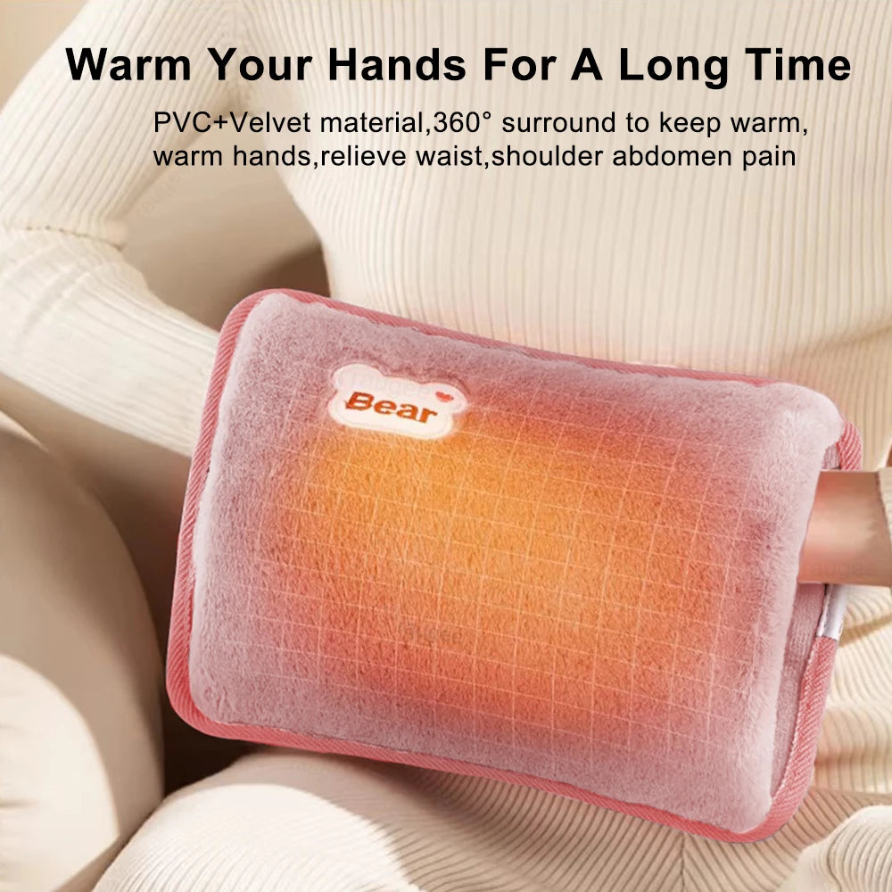 Handwärmer, elektrischer Warmwasserbeutel, weiche Handheizung, schnelle Erwärmung, Warmwasserbeutel, Winter, wiederaufladbar, warme Handtasche, Handwärmer