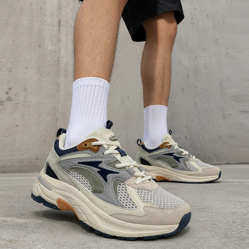 Baasploa Herren-Freizeitsneaker, leichte Sporttrainer, atmungsaktive Mesh-Wanderschuhe, modische, bequeme Schuhe für den täglichen Gebrauch