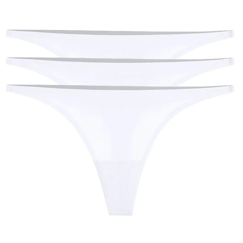 1/3/6Pcs Eis Seide Nahtlose Tangas Höschen für Frauen Sexy V-Taille G-String Bikini Weibliche weiche Atmungsaktive Unterwäsche