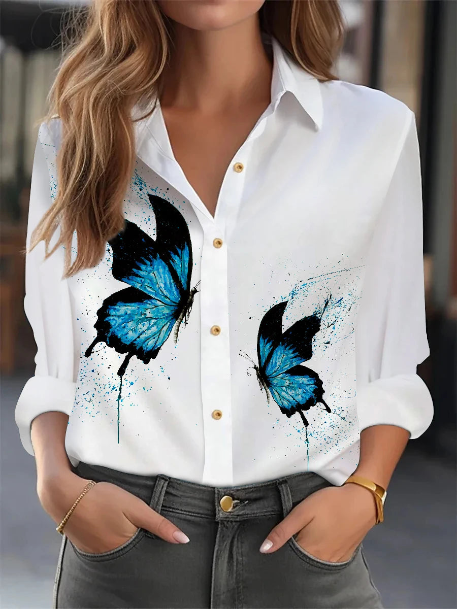 Mode elegante lose Bluse Frau Langarm lässig Frau Hemd Temperament Frau Shirt wochen ende Top