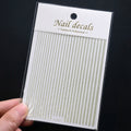 1/8 Stück 3D Glitter Line Stripe Nagelaufkleber Glänzendes Gold Silber Streifen Geometrie Selbstklebender Slider Glitzer French Line Nagelaufkleber