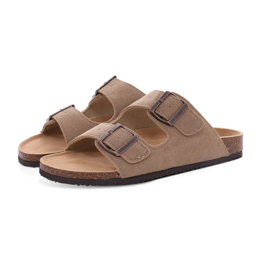 Crestar Damen-Clogs, Pantoletten, Kork-Clogs, Hausschuhe, Herren, Outdoor-Pantoletten, Wildleder-Clogs, Schuhe mit Fußgewölbeunterstützung, Mule-Leder-Clogs, Sandale