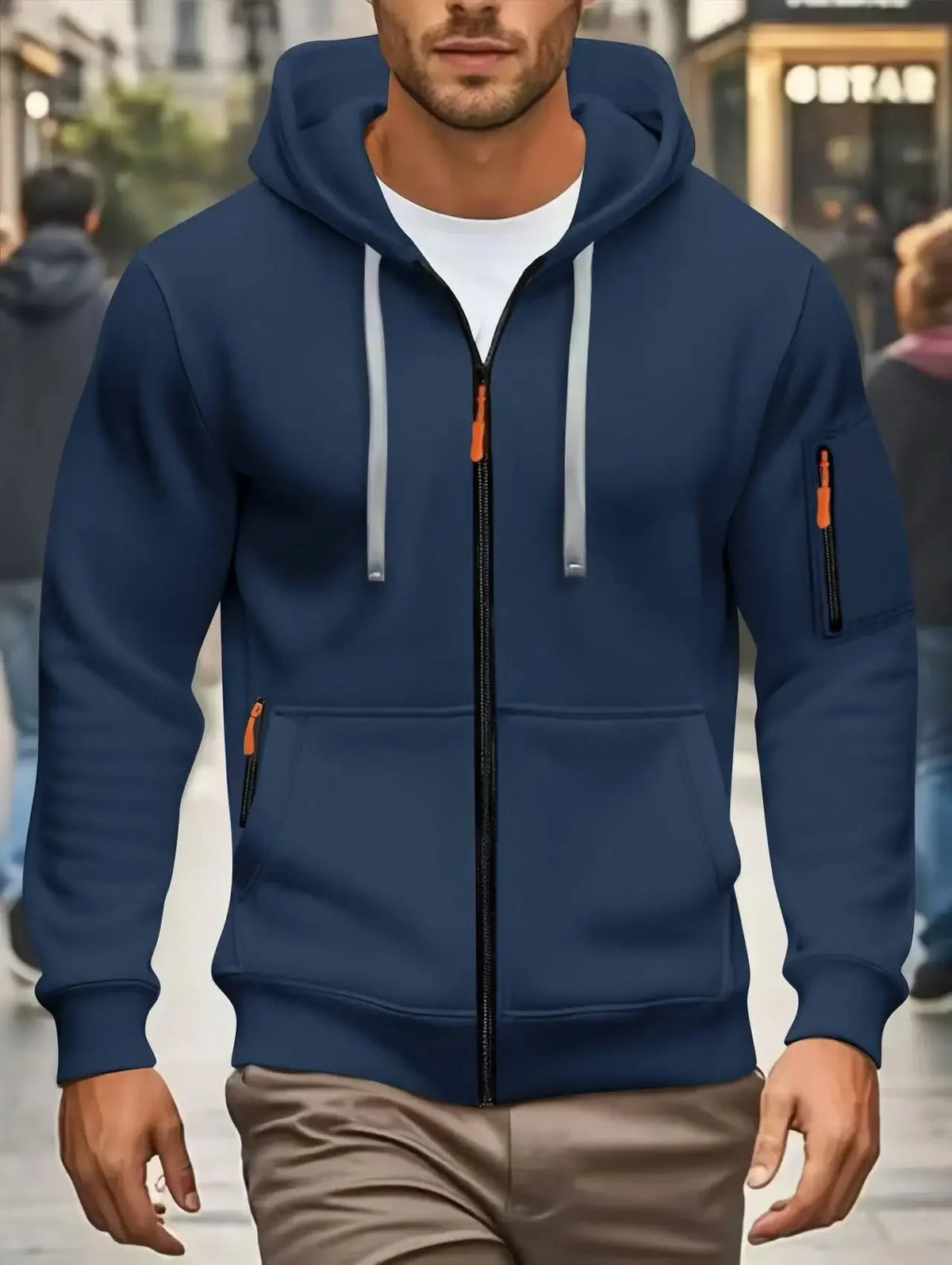 Männer Herbst Winter Neue Hoodies Langarm Sweatshirt Zipper Design Mit Kapuze Sweatshirt für Männer Sportswear Slim Fit Casual Jacke