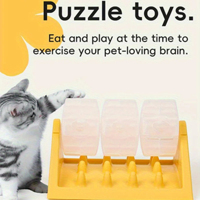2026 Neuer Katzen- und Hunde-Puzzle-Futterspender: Interaktives, rotierendes Snack- und Slow-Food-Spielzeug, bissfest und abnehmbar