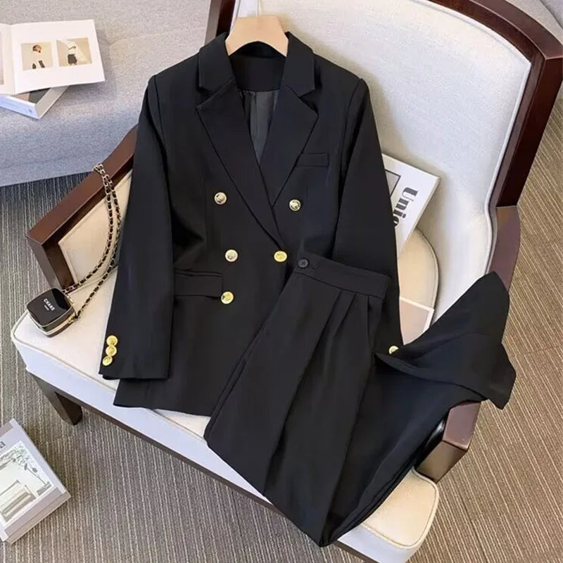 Herbst Zweiteiler für Damen 2026 Lässig Schick und Elegant Oberteile Mäntel Outfit Blazer Hosen Sets Damenanzug Kleidung