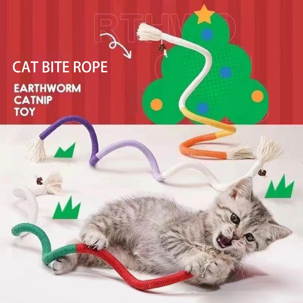 3 Stück Katzenspielzeug, Kauseile, interaktives Molar-Baumwollseil-Spielzeug, Silvervine Katzenspielzeug, Spielspielzeug für Kätzchen mit sauberem Mund, Heimtierbedarf