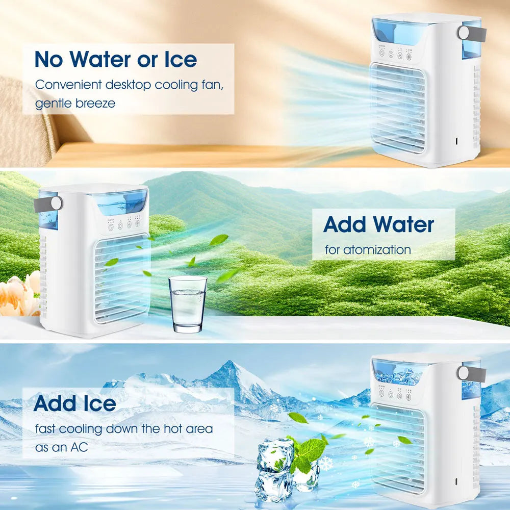 Klimaanlagen Desktop-Klimaanlagen Lüfter tragbare kleine Mini-Sprüh wasser Wechselstrom mit Timer kleine Raum klimaanlagen für Raum