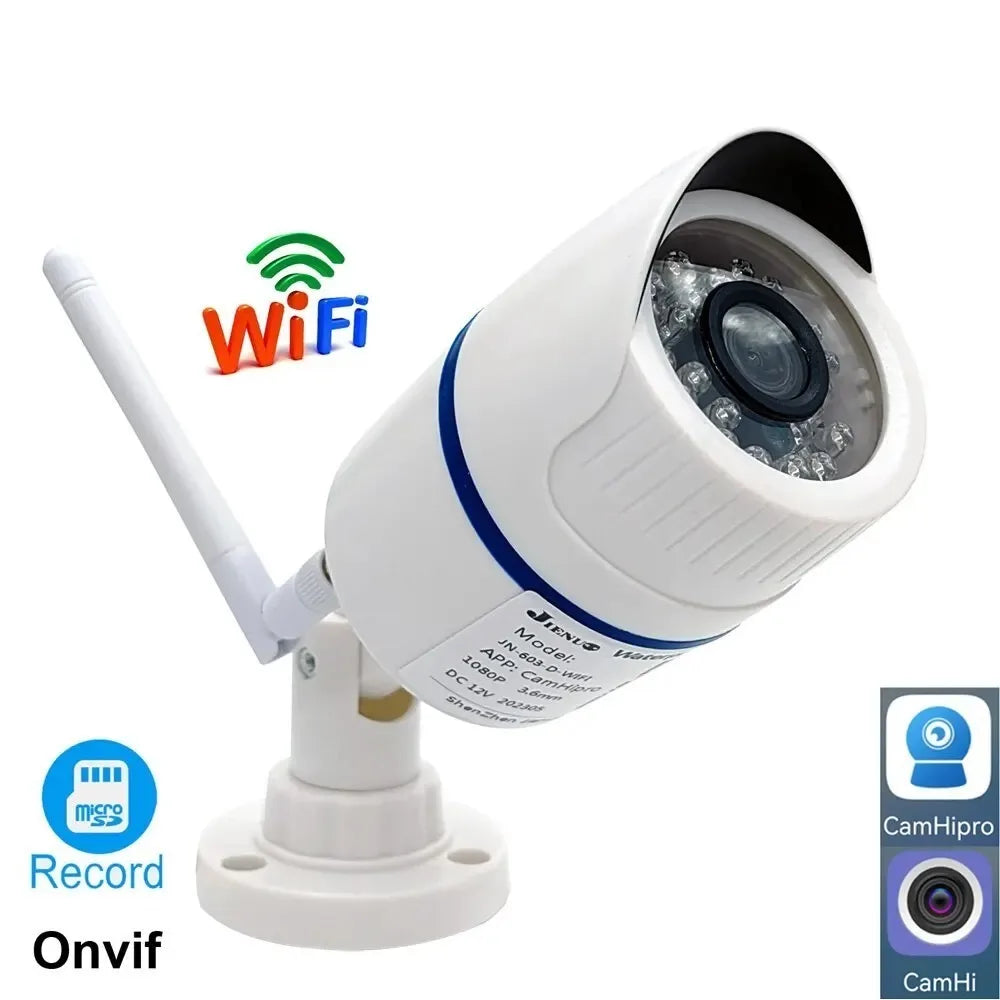 5MP 1080P IP-Kamera WLAN Außenkamera Drahtlose Überwachungskamera mit Audio für Zuhause IPCam Onvif P2P SD-Kartensteckplatz