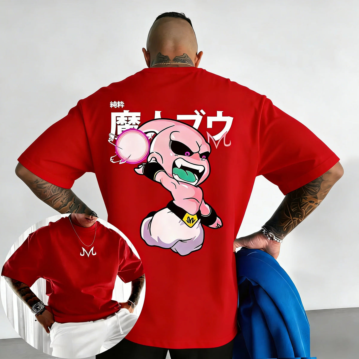 2026 Neues Dragon Ball Anime Baumwoll-T-Shirt Sommer Neu Majin Buu Bedrucktes Street Hip Hop Freizeit Kurzarm-Oberteil für Herren und Damen