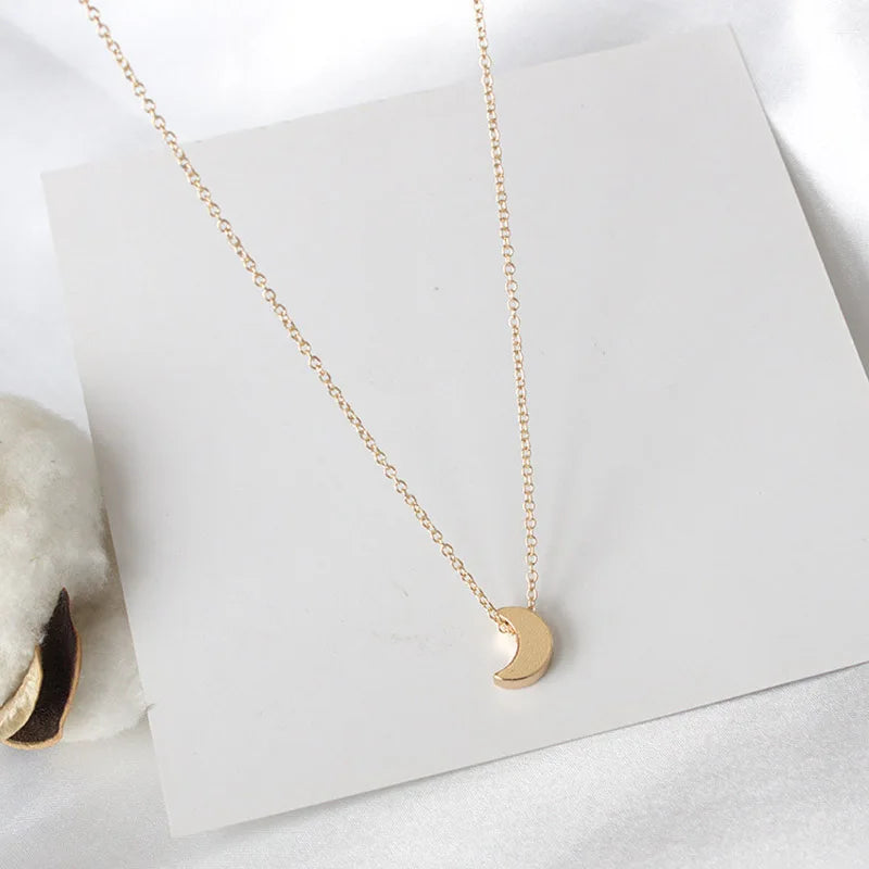 FSUNION 2025 Neue Mode Halsband Gold Farbe Silber Kette Stern Herz Mond Anhänger Halskette Für Frauen Schmuck Geschenke