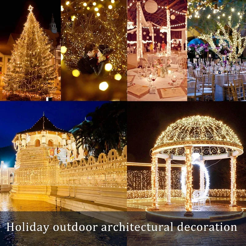 32M 300Leds Im Freien Wasserdichte Solar-Led-Licht Outdoor Girlande Solar Power Lampe Garten Lichter Weihnachten Party Garten Dekoration