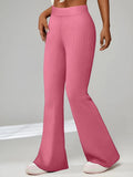 Damen ausgestellte Hosen einfarbig lässig Damen Hosen sexy schlanke Mode Hosen hohe Taille einfache Femle Hosen