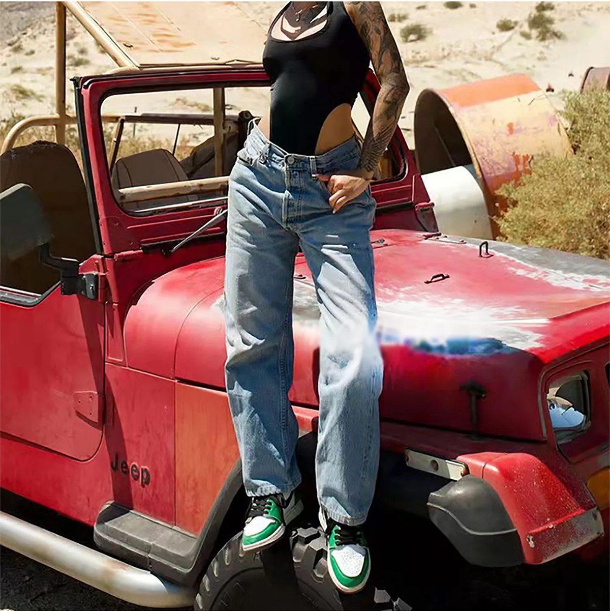Frauen Breite Bein Baggy Jeans Dame Vintage Punk Low Rise Taille Lose Denim Hosen Streetwear Fashion Trashy Lange Skater Hosen
