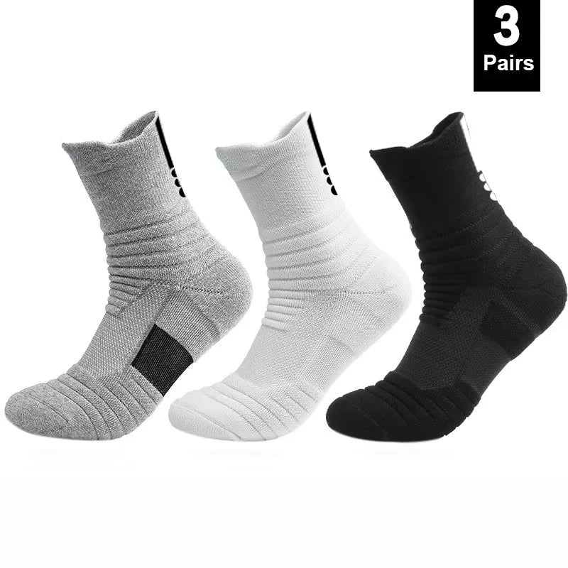 HSS 6/3/1 Paar neue Männer Sport Laufen Fitness Flug kurze Röhre Socken Damen Handtuch unten Basketball Socken einfarbig schwarze Socken