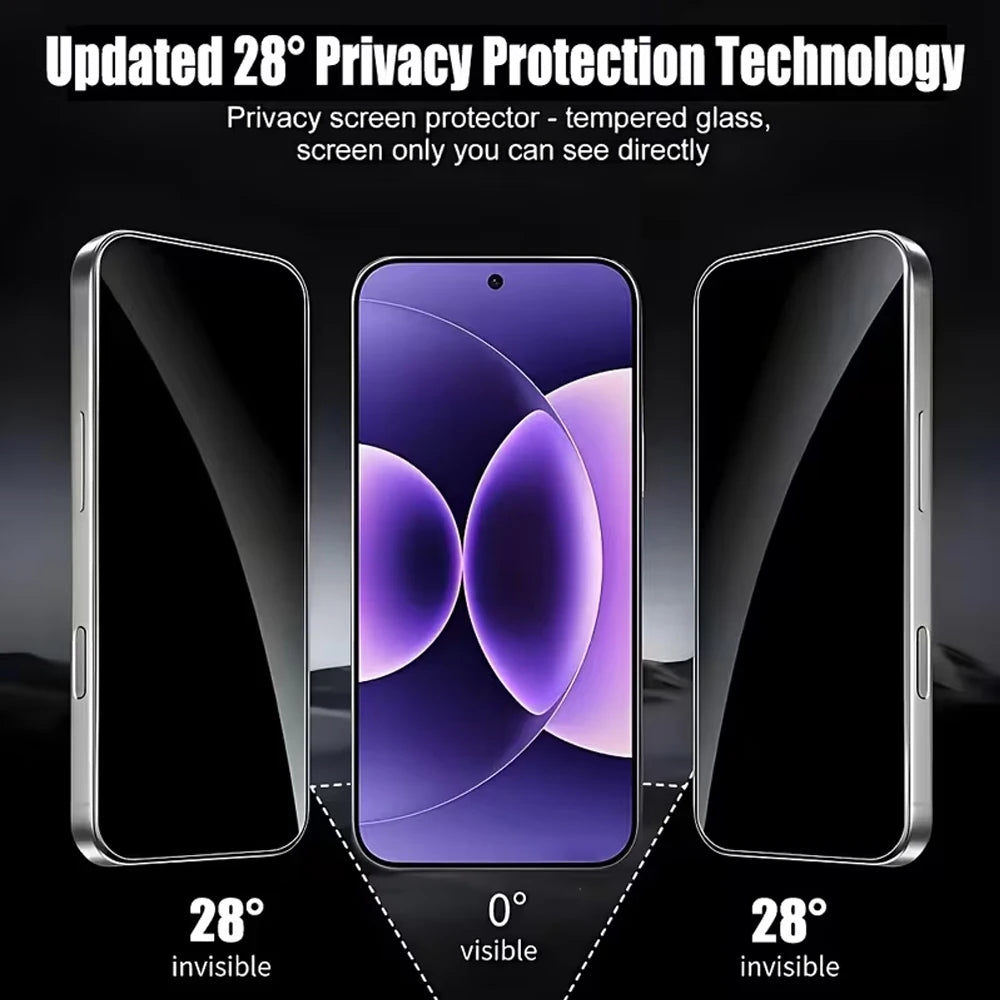 1/3 Stück Vollständiger Sichtschutz-Displayschutz für iPhone 18 Pro 17 16 15 14 Pro Air 11 Pro Max Gehärtetes Glas für iPhone 13 12 6 XR