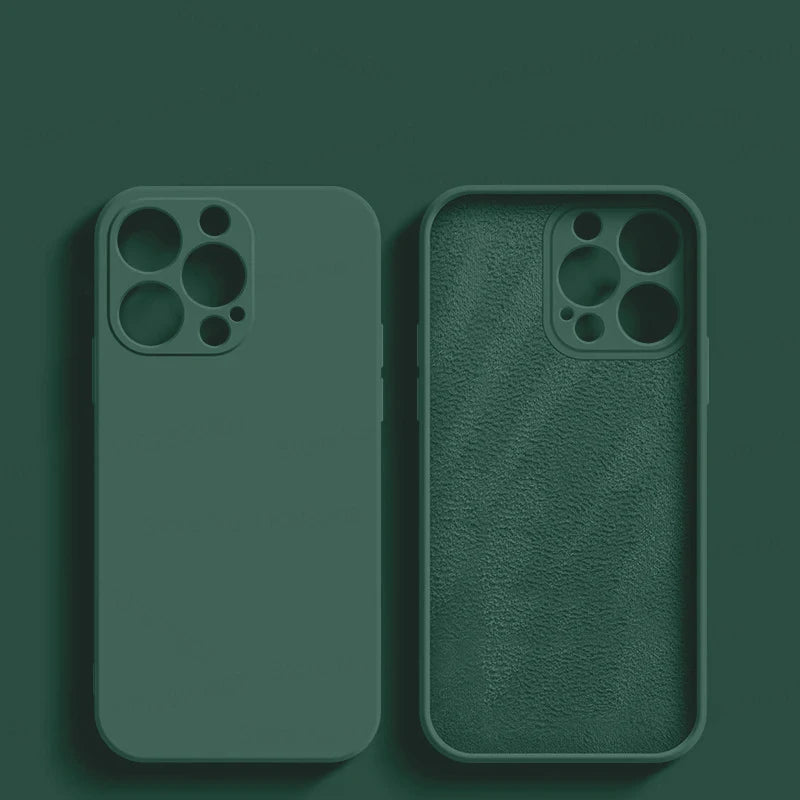 Weiche Luxus-Handyhüllen für iPhone 17, 16, 15, 14, 13, 12, 11 Pro Max 17, Air 8, 7 Plus, XS Max, offizielle stoßfeste Abdeckung aus flüssigem Silikon