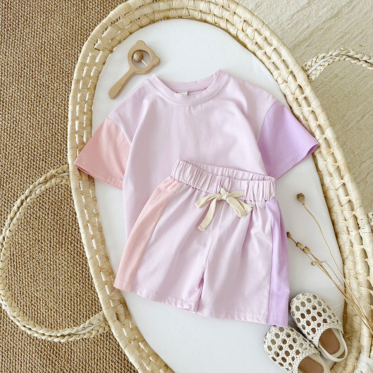 Sommer kinder Kleidung Baby Jungen T-Shirt + Hose 2Pcs Kinder Solide Kurzarm Elastische Taille Anzug Toddle Mädchen kleidung Baby Outfit