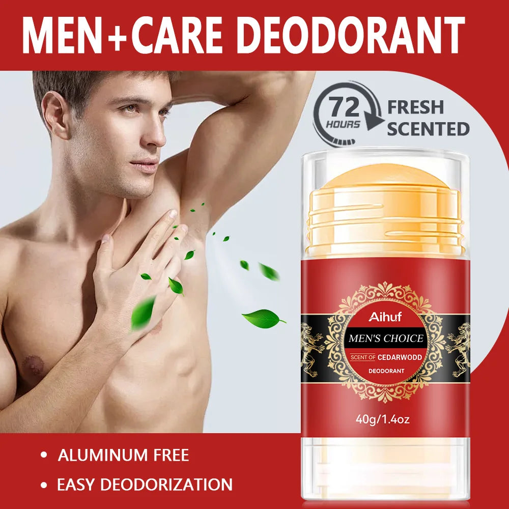 AIHUF Unisex 40g Deodorant-Stick mit Zedernholz- & Pfirsich-Duft Tragbares Dreh-Design Langanhaltend 72h Deodorant für Empfindliche Haut