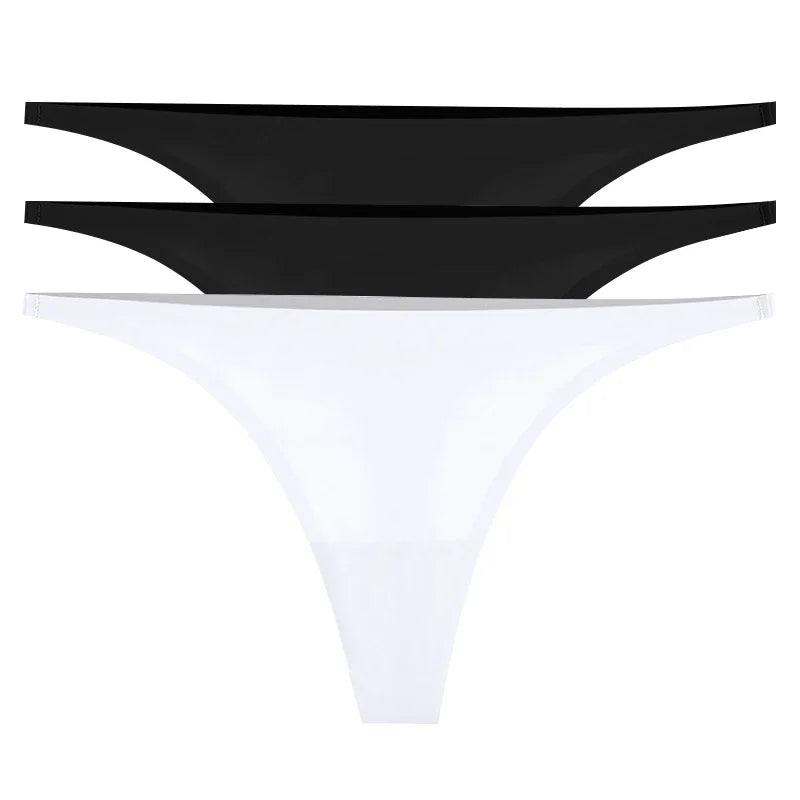 1/3/6Pcs Eis Seide Nahtlose Tangas Höschen für Frauen Sexy V-Taille G-String Bikini Weibliche weiche Atmungsaktive Unterwäsche