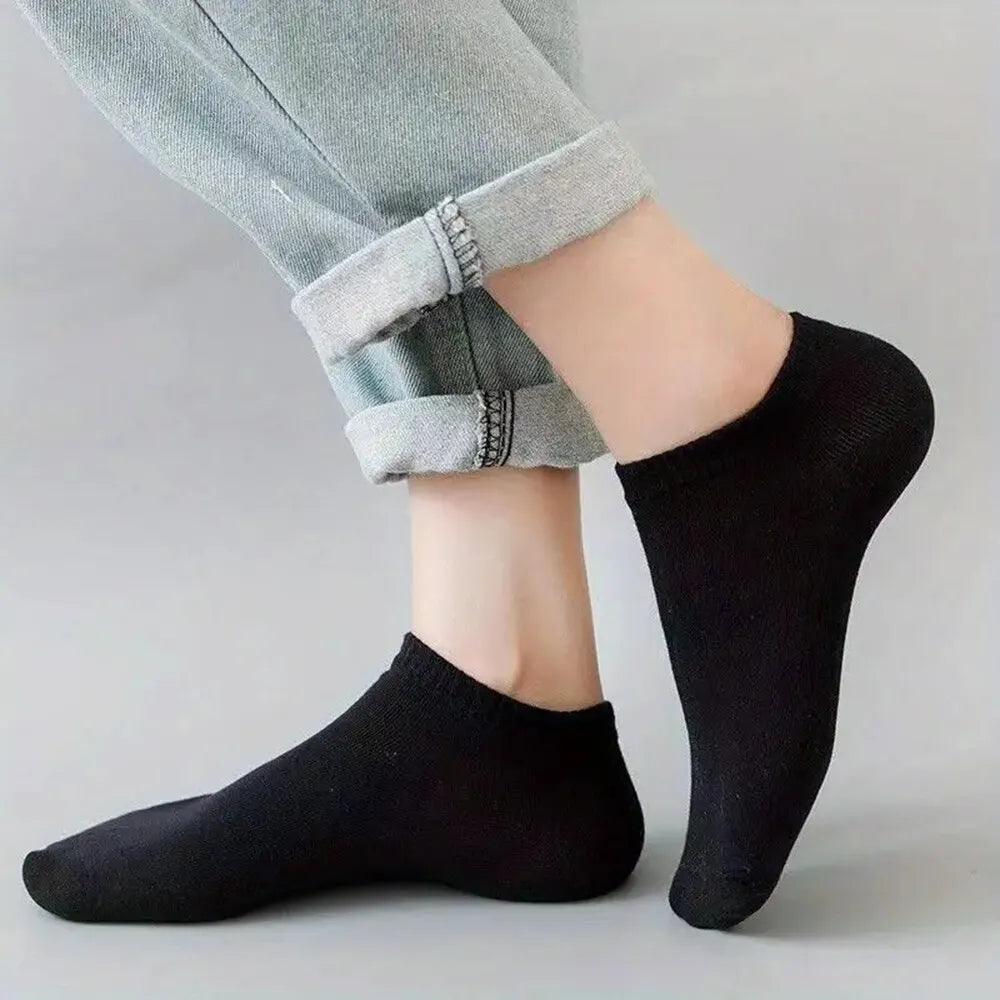 10 Paar Herren-Bootssocken, atmungsaktiv, schweißabsorbierend, einfarbig, reife, atmosphärisch, hochwertige Herren-Sport-Business-Socken