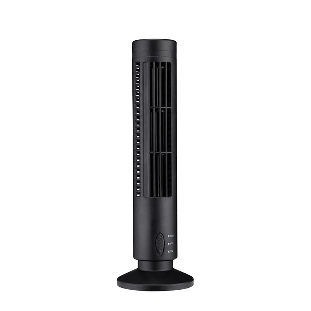 LED-Turmventilator Mini Vertikaler Klimaanlagen-Ventilator 2-Gang-Geschwindigkeit Blattloser Luftkühler Tragbarer Elektrischer Bodenventilator für Zuhause und Büro