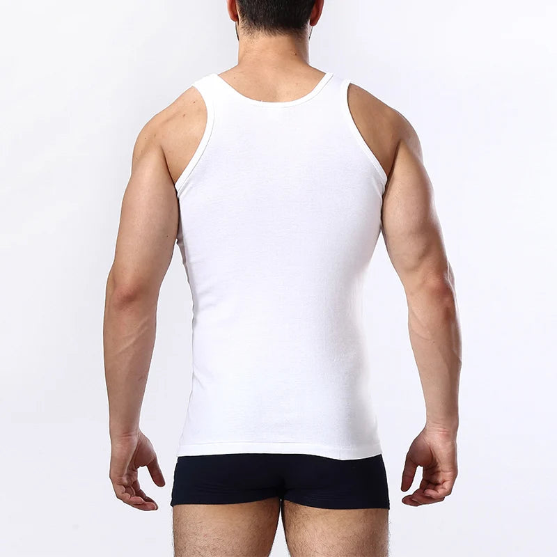 3/1 Stück Herren-Weste aus reiner Baumwolle, Fitness-Trainingsjacke, vier Jahreszeiten, einfarbig, eng, ärmellos, T-Shirt, Teenager, lässig, Witz