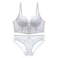 Push-Up Spitzen-Dessous-Set für Damen, Transparentes Negligé mit Weichem Bügel-BH, Fischgräten-Teddy, Sexy Braut-Flitterwochen-Outfit, S-XL