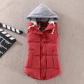 Plus Größe 6XL Damen Daunenweste mit Kapuze, warm, Herbst und Winter, dick, übergroß, abnehmbare Weste für Damen