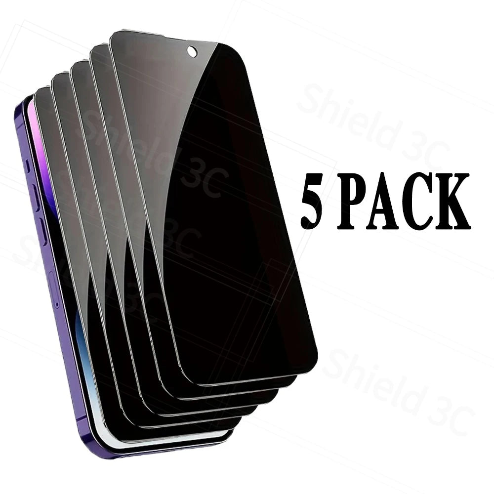 1-5 Stück Vollständiger Sichtschutz-Bildschirmschutz für iPhone 18 Pro Max 17 16 15 14 13 12 11 Pro X XR XS Max 16 15 Plus Anti-Spy Glas